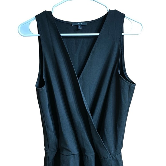 ANTHROPOLOGIE DREW Black Sleeveless Flare Wide Leg Elastic Waist Jumpsuit Size S - Picture 6 of 12